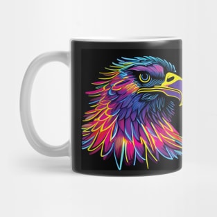 Bald Eagle in Luminous Rainbow Colours Mug